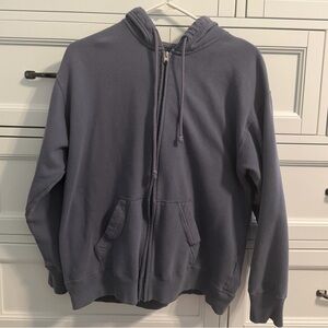 Women’s extra small gray/purple zip up hoodie